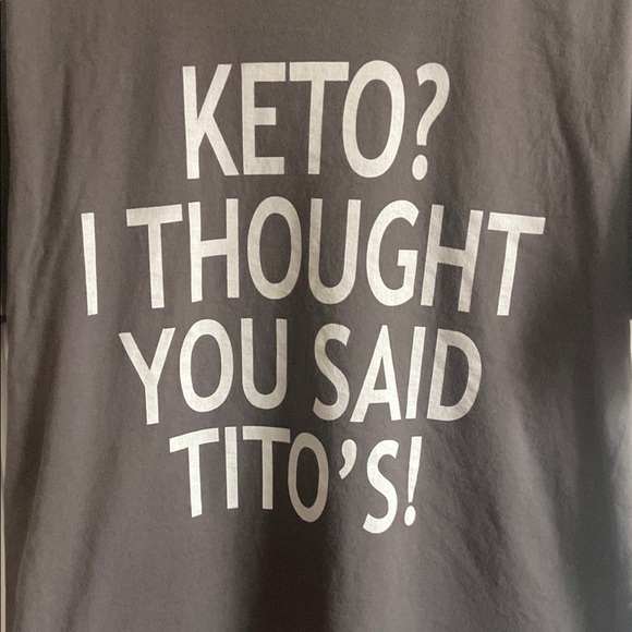 Port and Company Gray Short Sleeve Tee with Humorous Text - Picture 2 of 4